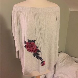 Off the Shoulder Rose Top